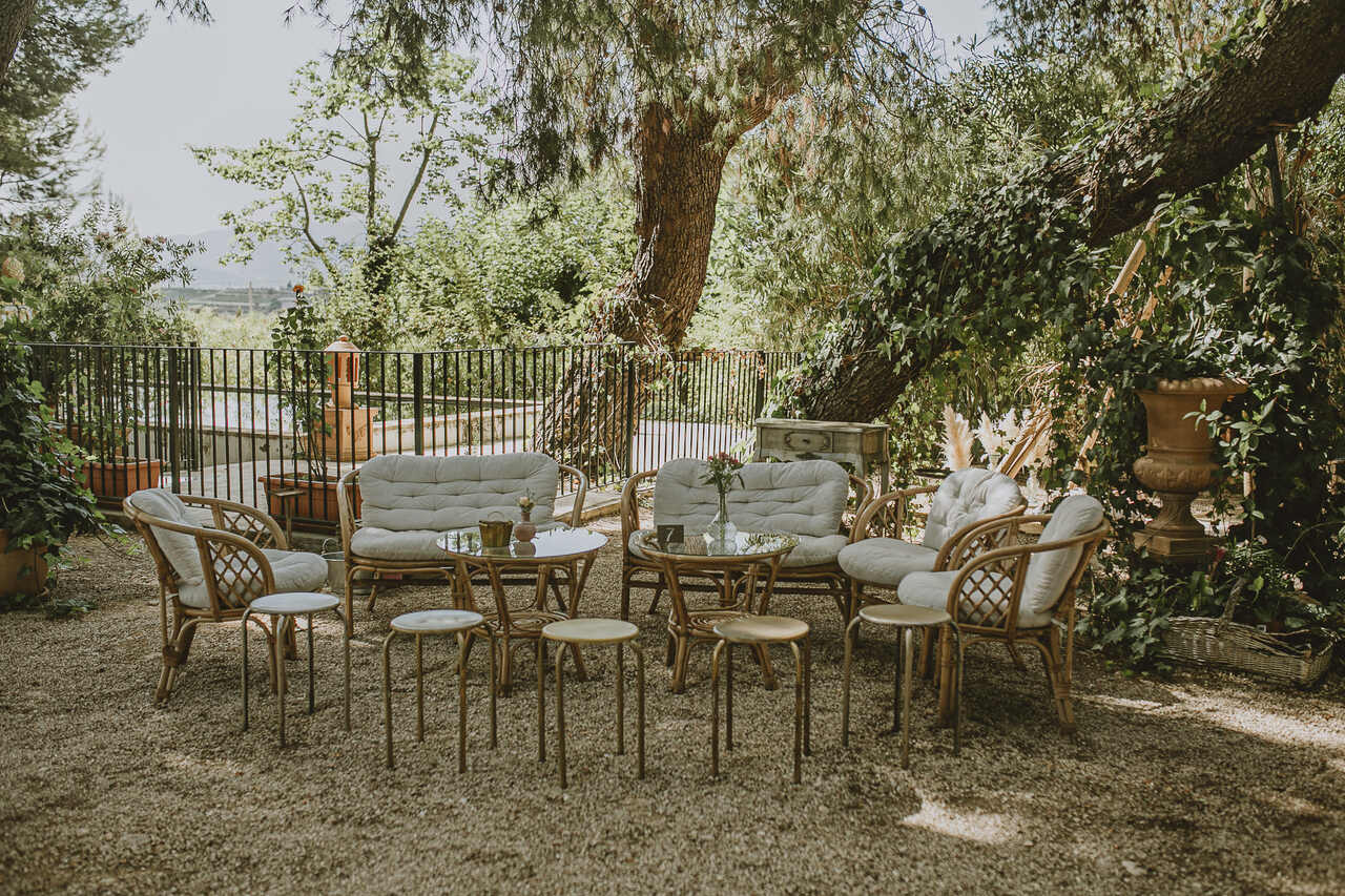 Decoración de boda rústica