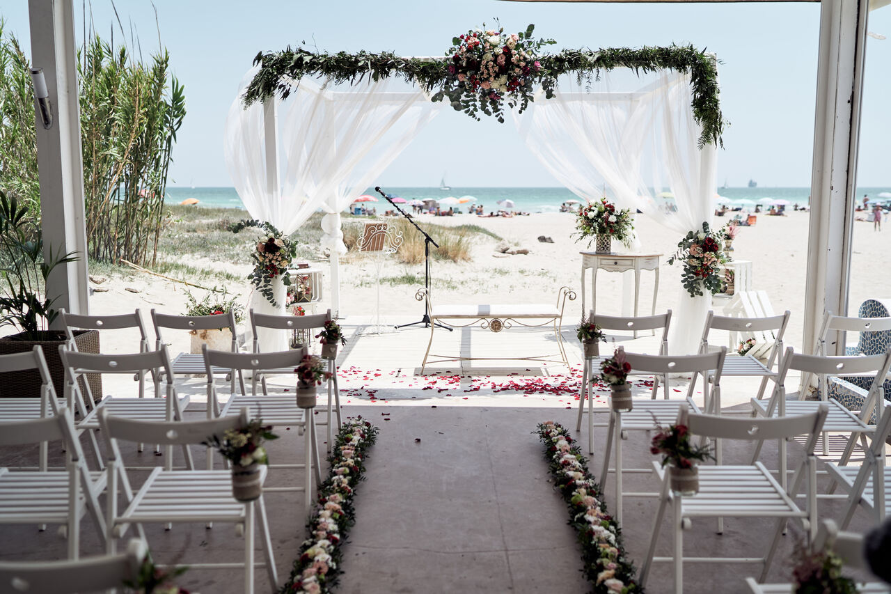 Decoración de bodas en la playa