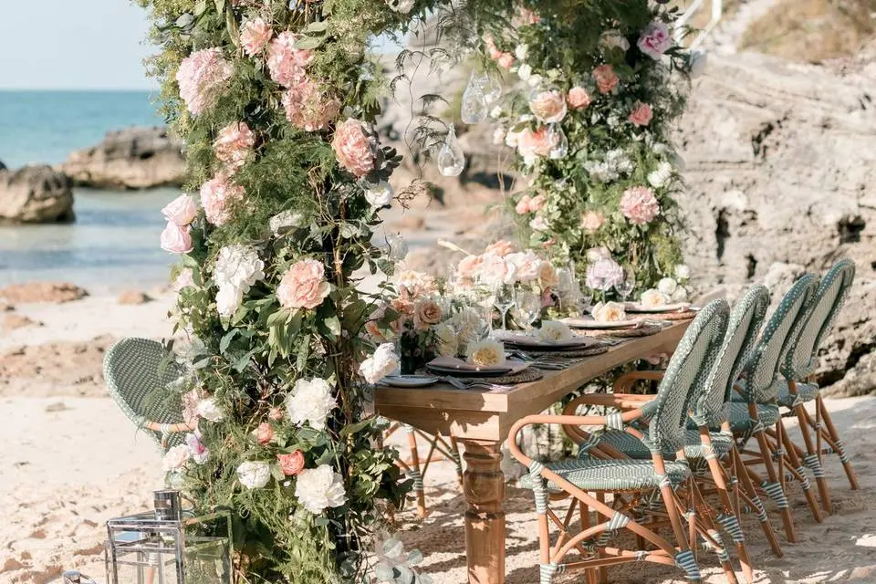 Decoración de bodas en la playa