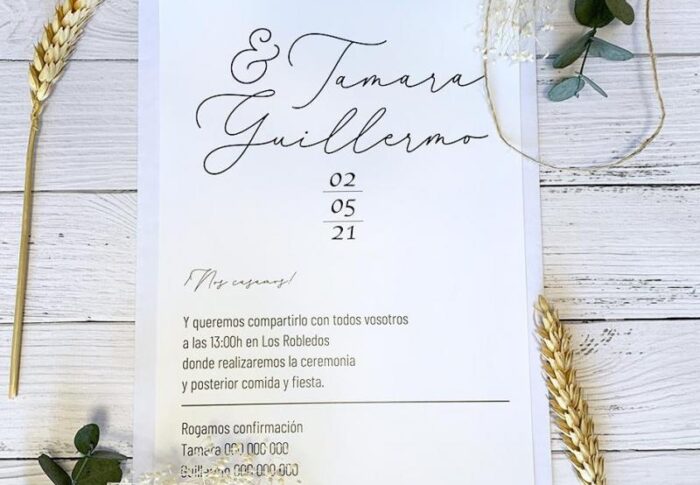 Tendencia 2025: Invitaciones de boda ‘minimal’ que enamoran desde el primer vistazo