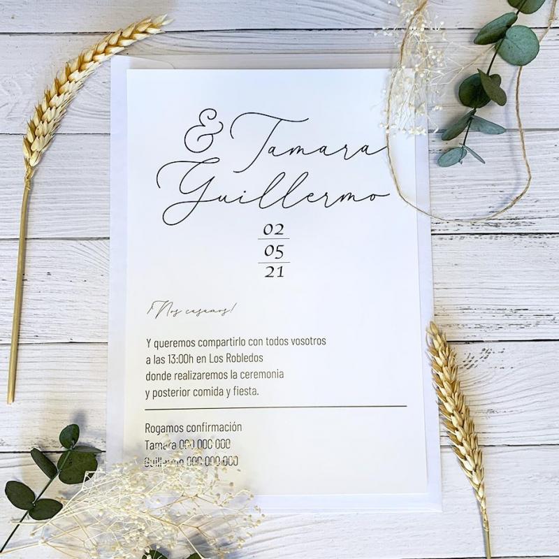 Invitaciones de boda minimal