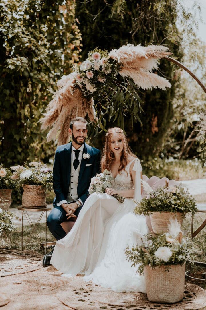 Arco de flores para ceremonia