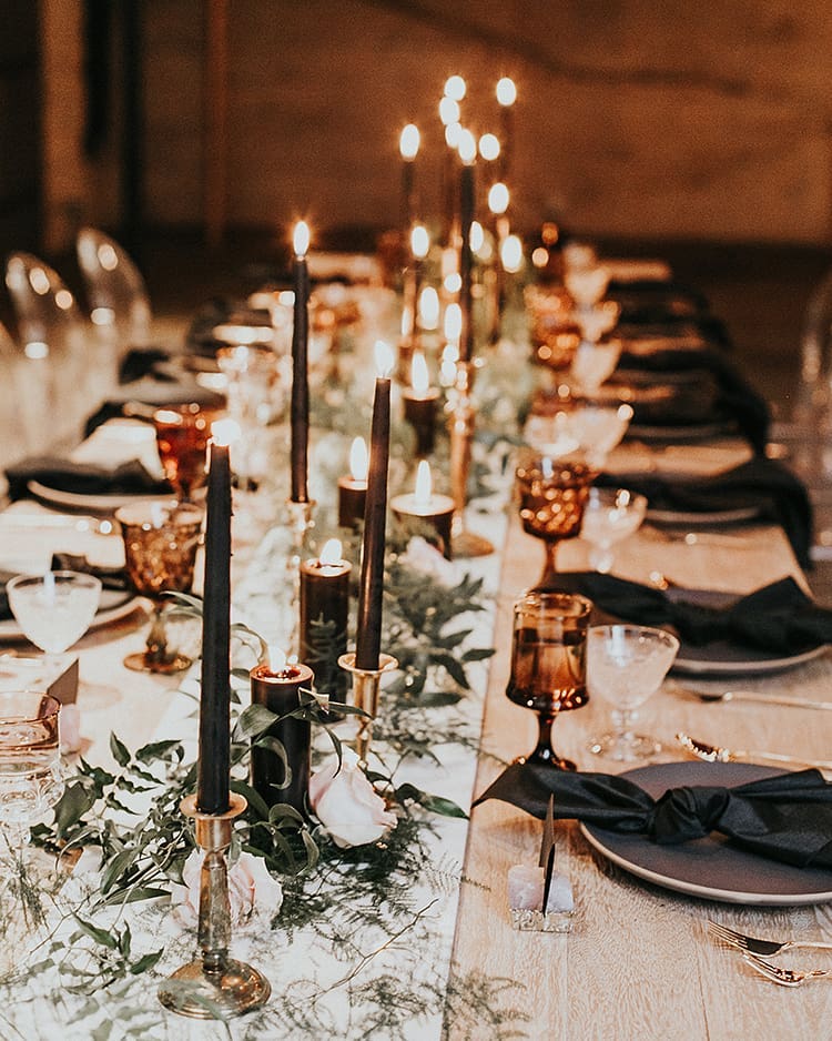 Decoración de boda invernal