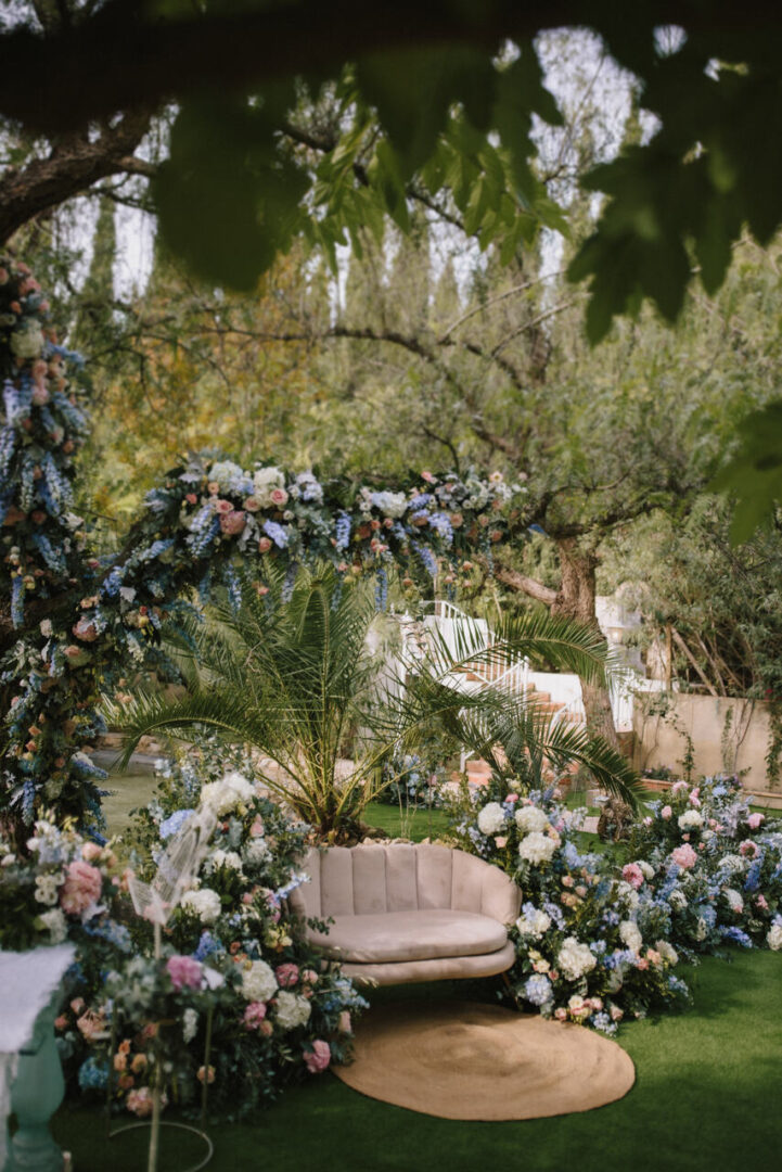 Arco de flores para ceremonia