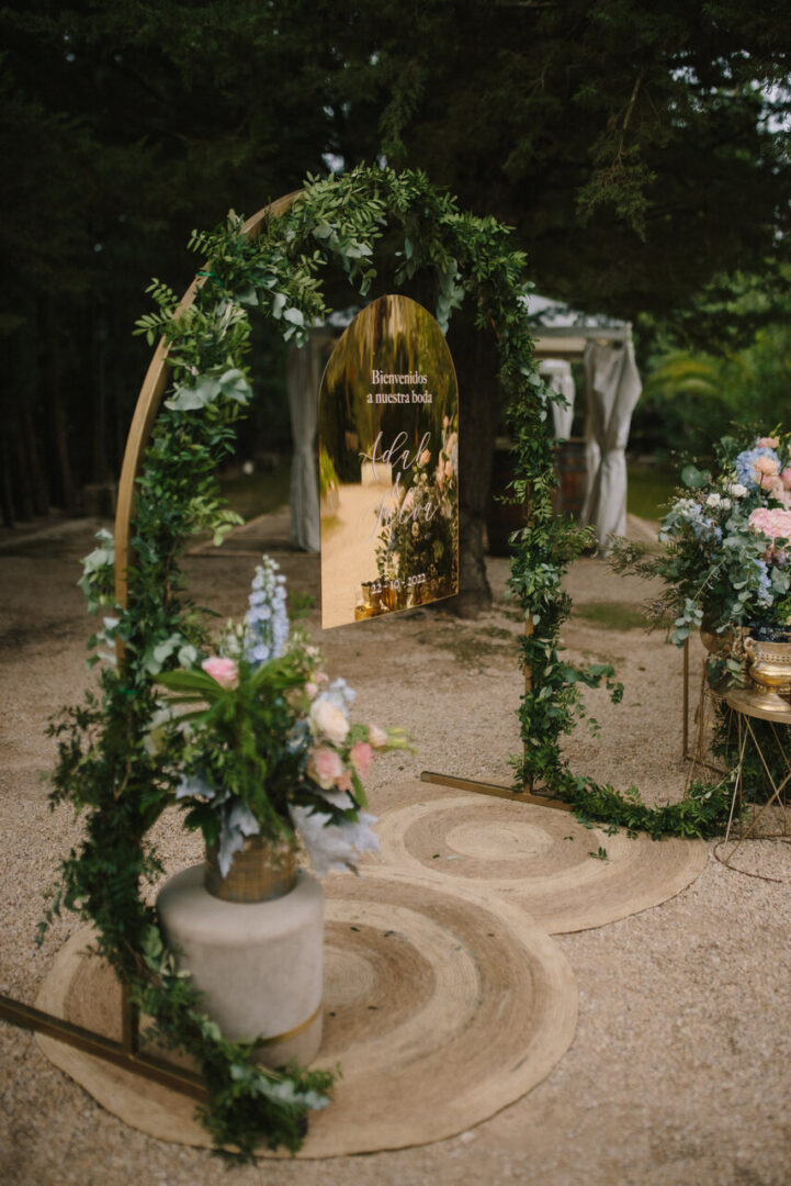 Arco de flores para ceremonia