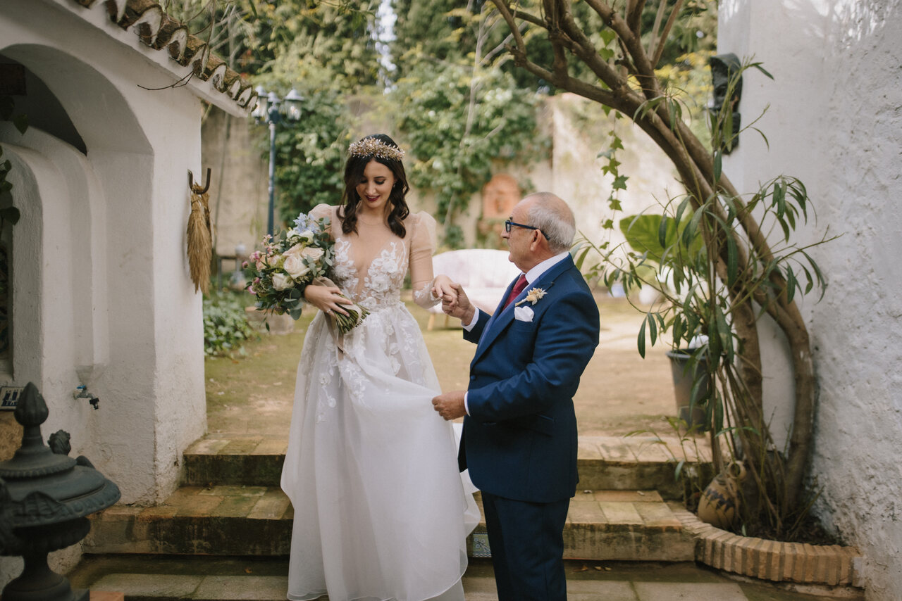 Peinado de novia con ondas