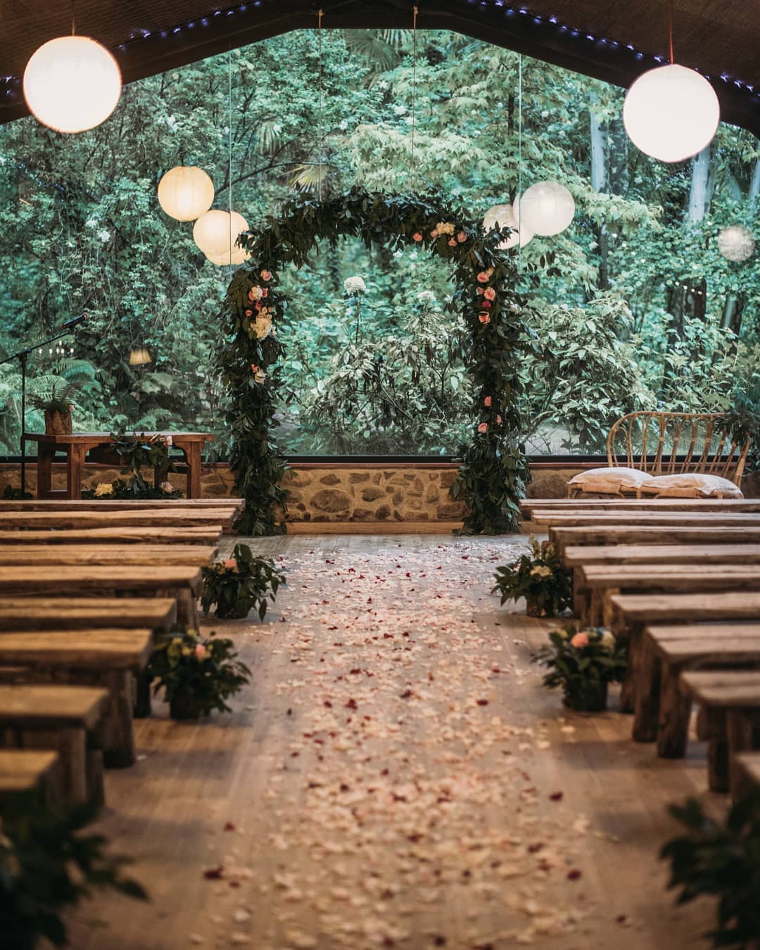 Decoración de boda rústica