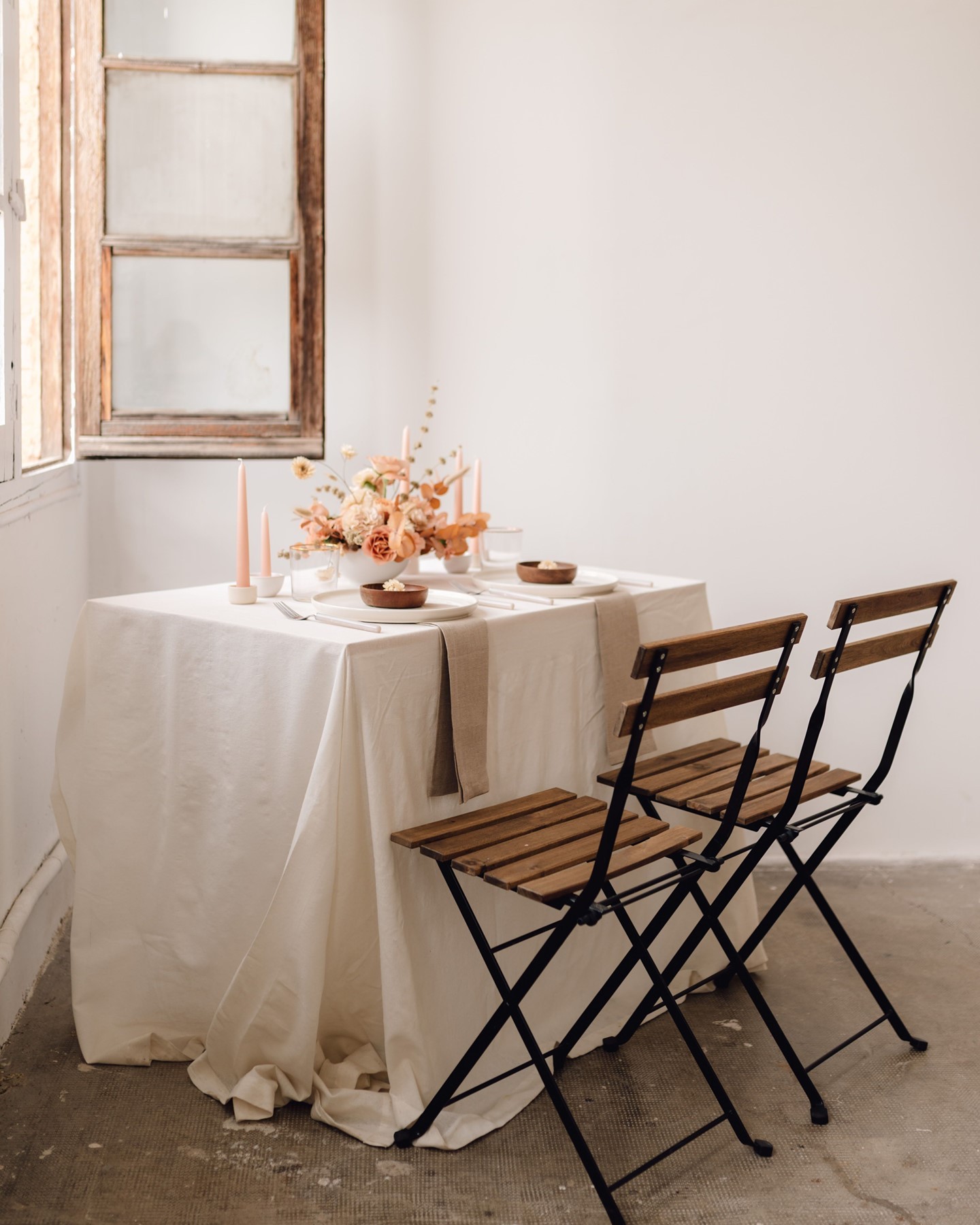 Banquete minimalista boda