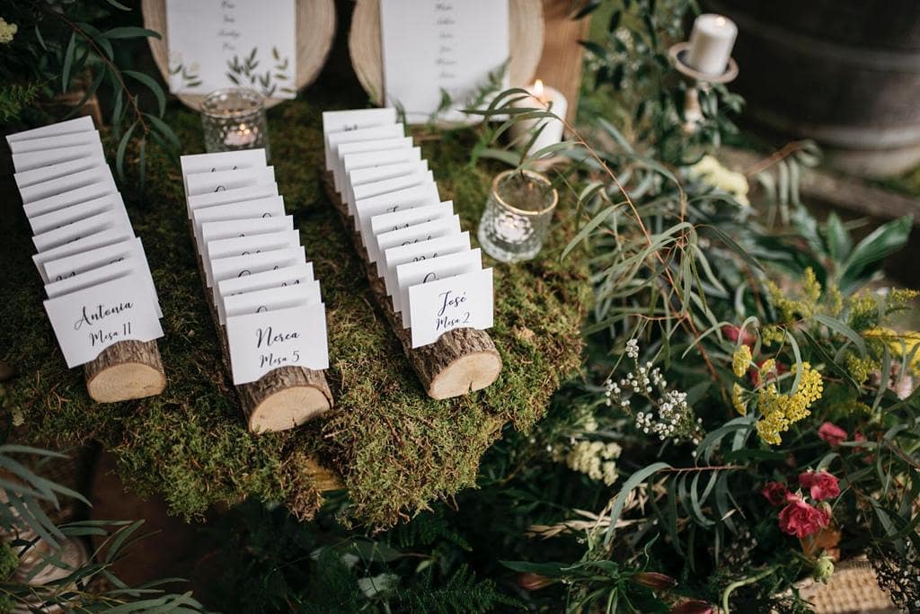 Decoración de boda rústica