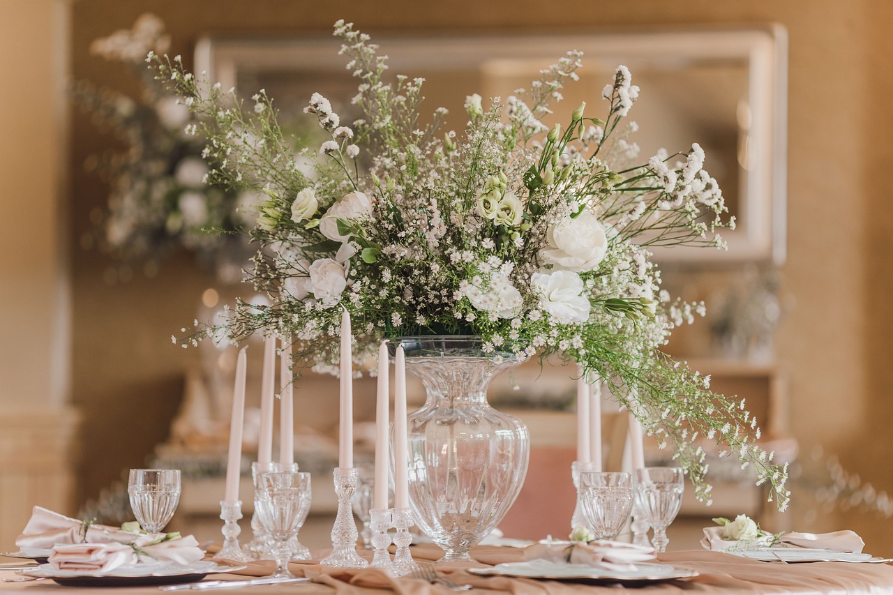 Decoración con velas para bodas