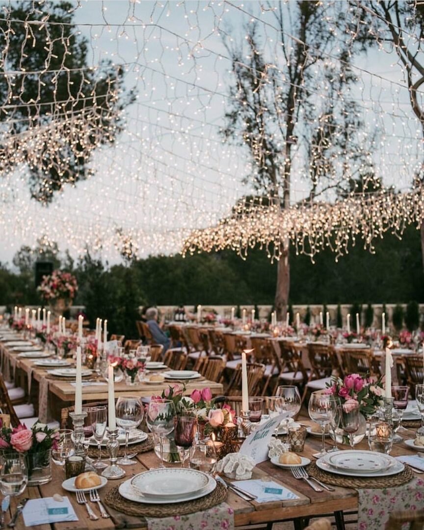 Decoración con velas para bodas