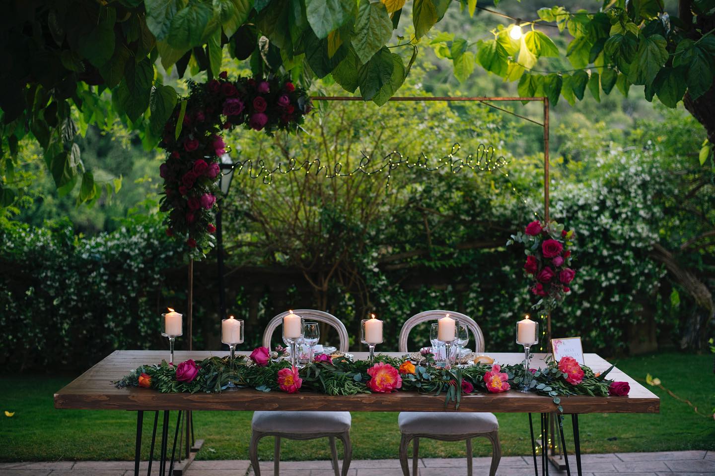 Decoración de bodas al aire libre